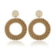 thumbnail image 4 of Sonducket Artículos trenzados de ratán clásicos, pendientes occidentales, joyería ligera de estilo bohemio geométrico para mujeres y niñas, estilo de Type2 NO2 Sonducket  CBP200930, 4 of 5