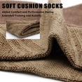 thumbnail image 3 of LWFBDTK Crew Athletic Socks 5 Pairs, Cushioned Athletic Running Socks, Breathable Casual Long Socks for Men Women, Brown , Size 7–12, 3 of 6
