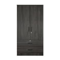 thumbnail image 3 of Woodpeckers Furniture and Mattress 2-Door Wardrobe with 2-Drawers New Design, 3 of 6