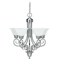 Volume Lighting Troy 5-Light Indoor Brushed Nickel Hanging Chandelier