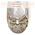 thumbnail image 6 of Stelle Girls Mary Jane Glitter Shoes Low Heel Princess Dress Shoes,Toddler Little Girls Bowknot Flower Girl Wedding Party Dress Pump Shoes,Gold, 6 of 8