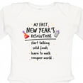 thumbnail image 4 of Inktastic My First New Year's Resolutions Boys or Girls Long Sleeve Baby Bodysuit, 4 of 5