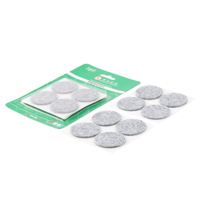 Patas de silla autoadhesivas para oficina, almohadillas de fieltro para muebles, grises, 38 mm de diámetro, 16 piezas