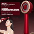 thumbnail image 4 of Cepillo masajeador eléctrico para el cuero cabelludo que estimula el crecimiento del cabello, con mango impermeable y dispensador de aceite caliente – Rojo, 4 of 4