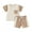 Khaki, variant on Bagilaanoe 2pcs Toddler Baby Boy Shorts Set Short Sleeve Contrast Color T Shirt Tops + Shorts 6M 12M 18M 24M 3T Kids Casual Summer Clothes