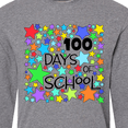 thumbnail image 4 of Inktastic 100 Days of School Colorful Stars Long Sleeve T-Shirt, 4 of 5