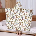 thumbnail image 5 of Highland Cow Sunflower Boot Hat Pattern Hooded Bath Towel，60"x35" for Ages 3 To 12 Kids, Quick Dry Lightweight Soft Microfiber Hood Beach Towel Cover Up for Kids, 5 of 7