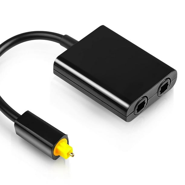 Câble Optique Audio Splitter 1 en 2 sorties Répartiteur de câble audio  optique Adaptateur fibre Optique,Convertisseur de fibre pour lecteur  CD/DVD/TV numérique/PS3/X-Box360 
