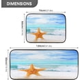 thumbnail image 2 of SKYSONIC Summer Beach Starfish Kitchen Mats and Rugs Sea Wave Blue Sky Floor Runner Area Rug Washable Carpet Perfect for Living Room Bedroom Entryway,19.7"x27.6"+19.7"x47.2", 2 of 7