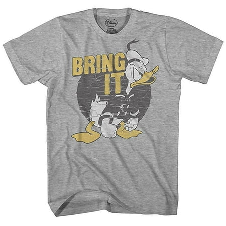 Retro Graphic Tees Donald Duck Disney Bring It Funny Humor Retro Vintage Disneyland World Land Apparel Mens Adult Graphic Tee T-shirt ()