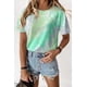 thumbnail image 2 of Camiseta de mujer Cuello redondo Manga corta Tie-dye Printed Casual Top, Azul cielo, XXL sidaley  AP000470-30, 2 of 7