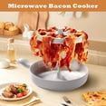 thumbnail image 2 of Microwave Bacon Cooker, Microwave Bacon Dish, Bacon Wizard Microwave Crispy Bacon Maker, Bacon Grease Saver with Strainer, Microwave Barbecue Grill Cooker Prep Trays Bacon Rack for Oven Cooking (1Pcs), 2 of 7