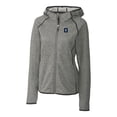 thumbnail image 2 of Women's Cutter & Buck Heather Gray Georgetown Hoyas Mainsail Sweater-Knit Full-Zip Hoodie, 2 of 3
