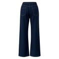 thumbnail image 4 of FRSASU Jeans for Women High Waisted Denim Trousers Bootcut Slim Fit Retro Straight Vintage Flare Leg Pants Dark Blue, 4 of 6