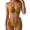 Army Green, variant on Solid Color Metal Ring Bikini Two Piece Swimwear Top And High Waist Bottom/Army Green/S