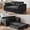 Black, variant on EnHomee 58.6" Foldable Sofa for Adult Loveseat Sofa Couch with Deep Seat Adjustable Floor Sofa Couch with 4 Pillows,Grey