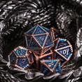 thumbnail image 5 of Cusdie Metal DND Dice Set, 7 die Metal Polyhedral D&D Dice Set Serrated Edge Dice for DND Dungeons and Dragons TTRPG Role Playing Games, 5 of 5