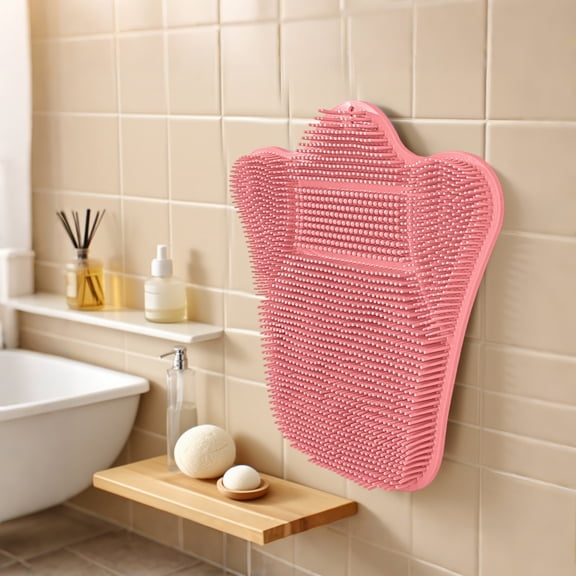 Back and Foot Scrubber Wall Mounted Exfoliating Tool for Deep Cleansing and Relaxation Massage with Long Handle