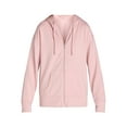 thumbnail image 3 of Time and Tru Women's and Women's Plus Zip Up Fleece Jacket with Hood, Sizes XS-4X, 3 of 5