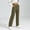 Army Green, variant on Women Button Decor Elastic High Waist Wide Leg Pants, Loose Casual Solid Trousers, Daily Street Lounge Pants with Side Pockets Pink XL(XL)