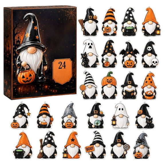 Halloween Faceless Doll Advent Calendar 2026, 24 Days Christmas Countdown Calendar with Spooky Faceless Doll Acrylic Ornaments, Christmas Crafting Surprise Gift Box for Birthday Party Home Decor
