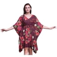 thumbnail image 1 of Bimba Kaftan à Fleurs pour Dames Robe Midi de Vacances Couverture de Plage-S-L, 1 of 5
