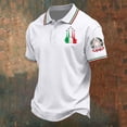 thumbnail image 2 of Mens Golf Polo Shirts Italian Classic Breathable Comfort Fit Mens formal Shirts,White,5XL, 2 of 3