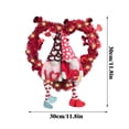 thumbnail image 3 of Mrzhqd Valentines Day Wreaths Signs For Front Door Heart Shaped Wreath With Doll Bows Artificial Decorative Wreath Luminous Cute Romantic Gift For Girlfriend Wife Wedding Valentines Day Decor, 3 of 6