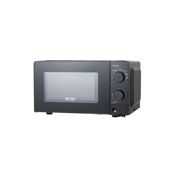 Commercial Chef CHM660B 0.6 cu. ft. Microwave Oven, 600 Watt Counter Top Rotary, Black
