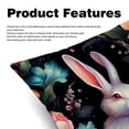thumbnail image 2 of Rabbit Velvet Decorative Throw Pillow Inserts - Set of 2, Chair Pillow Covers - Unique Patterns, 16x16, 18x18, 20x20 Inches for Home Decor & More, 2 of 6