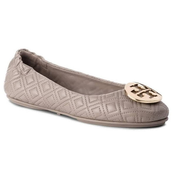 Tory Burch Women's Quilted Minnie Dust Storm / Gold 976 Leather 