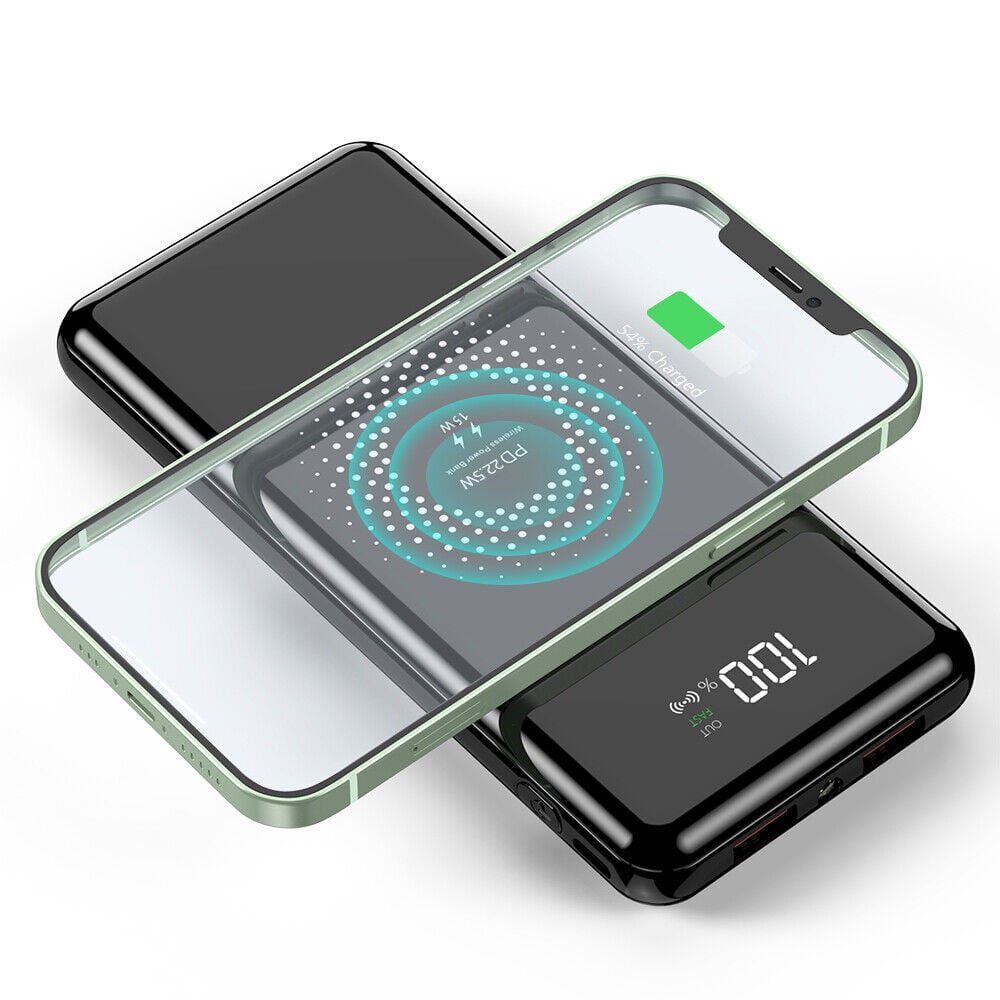 1000000mAh Qi Wireless Power Bank Backup Fast Portable Charger External Battery