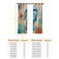 thumbnail image 6 of Fsddascl Sea Seahorse Coastal Blackout Curtains for Bedroom/Living Room, Thermal Insulated Kitchen Curtains, Brown Nautical Summer Coral Vintage Grommet Darkening Window Treatment Drapes 52"x63"x2, 6 of 6
