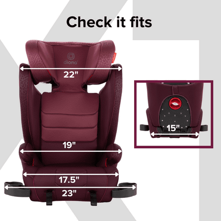 Diono Monterey XT Latch 2-in-1 Expandable Booster Car Seat, Plum