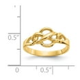 thumbnail image 3 of Solid 14k Yellow Gold Free Form Knot Ring Band Size 8, 3 of 6
