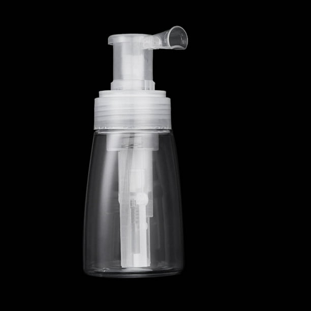 Botella Pulverizadora de Peluquería Negra de 180 Ml, Botella de Polvo Portátil, Dispensador de Polvo, Botella Pulverizadora de Plástico