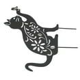 thumbnail image 2 of Estatuilla Gato Negro Sincero de metal hueco para decoración del hogar jardín y patio trasero, 2 of 10