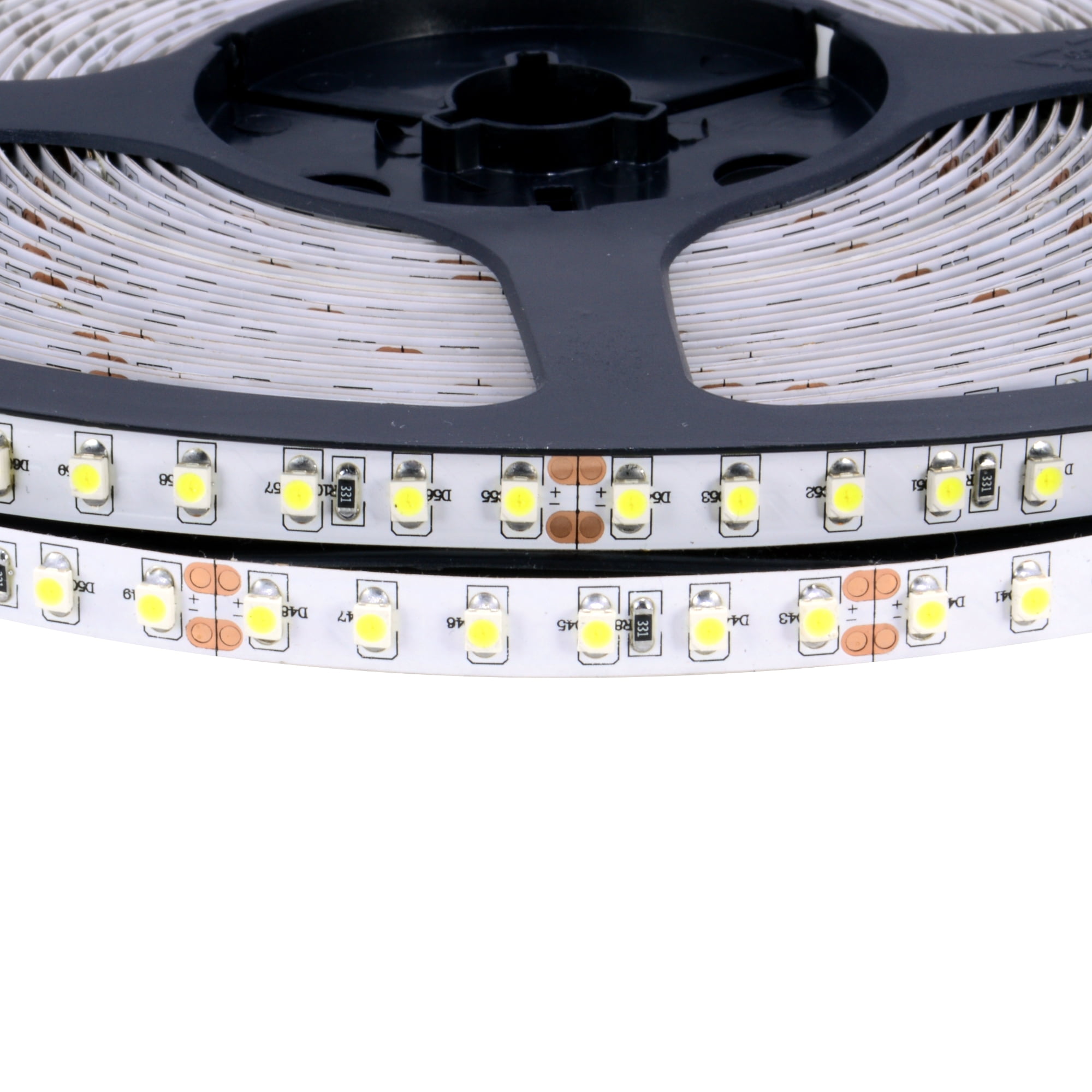 ABI Daylight White 6000K Double Density 1200 LED Flexible Light Strip with AC Adapter, 120 LED / Meter, 10 Meters / 33 Feet, 24VDC