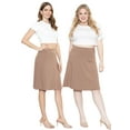 thumbnail image 2 of Stretch Is Comfort Women's Ultra Flex A-Line Knee Length Skirt | Adult Small- 3x, 2 of 7