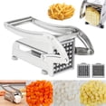 thumbnail image 3 of Dznils French Fry Cutter Multifunction Vegetable Fruit Chopper with 2 Stainless Steel Blades for French Fries Chips Maker Potato Slicer for Tomato Potato Cooking Gadget Tool, 3 of 10