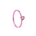 thumbnail image 1 of Bendable Nose Hoop rings with Heart Design and Cubic Zirconia Stone 20G, 1 of 7