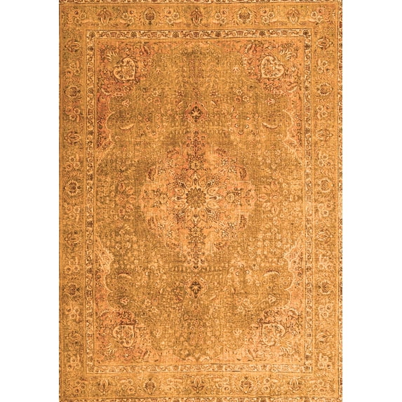 Ahgly Company Indoor Rectangle Persian Orange Traditional Area Rugs, 5' x 7'