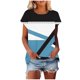 thumbnail image 1 of Camiseta de Manga Corta de las Mujeres de Cuello Redondo de Impresión Casual Top de las Señoras, Poliéster Ligero para el Hogar Diario Y Cómodo, 1 of 9