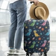 thumbnail image 2 of Blue Cartoon Dinosaurs Rockets Pattern Luggage Cover Fashion Suitcase Cover Baggage Covers Fit 25-28 Inch Luggage (Go Travel), 2 of 5