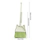 thumbnail image 3 of Juego de escoba y recogedor para niños | Mango de acero inoxidable | Cabezal giratorio de 180° | Peine integrado | Diseño compacto | Morado, verde y beige, 3 of 5