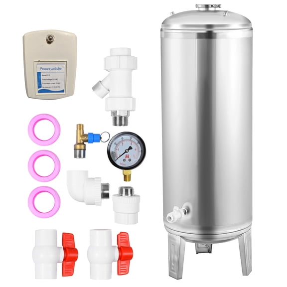 Stainless Steel Well Pressure Tank 100L Auto Water Supply Pressurized Water Tank Waterproof Pressurized Well Tank Auto Water Supply Pressurized Water Tank generous