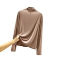 thumbnail image 3 of T-Shirts for Women Long Sleeves Crew Neck Slim Fit Basic Tees Going Out Fall Fashion Clothes for Women Size L, 3 of 3
