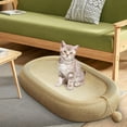 thumbnail image 3 of Natural Sisal Cat Scratcher & Bed Combo: Durable Twisted Rope, Space-Saving Design, Shed-Free & Scratch-Resistant, Semi-Enclosed Nest for Rest & Play, Anti-Slip Base, Safe & Eco-Friendly - 61x40x9CM, 3 of 5