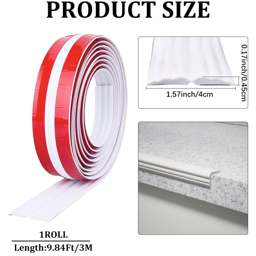 Floor Transition Strip Floor Cover Strips White 4Ft Self Adhesive Flooring Transitions Laminate 4cm Wide Vinyl Flat Divider Trim
