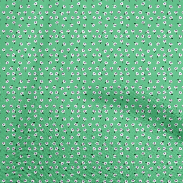 oneOone Tissu Polyester Lycra Vert Mer Floraux Matériel de Robe Tissu Imprimé Tissu au Mètre 56 Pouces de Large